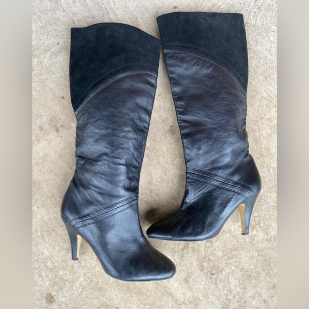 Seyhelles Womens Leather Tall Heel Boots Size 9